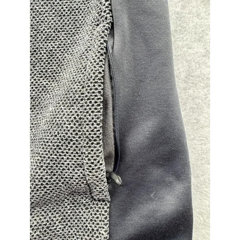 Spyder 1/4 Zip Gray Black Pullover Hooded Sweater Jacket - Men Size M